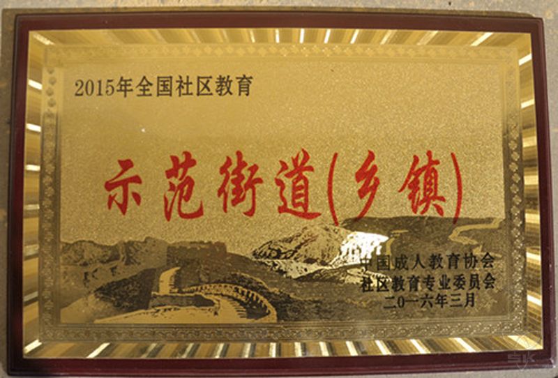 2015年全国社区教育示范街道（乡镇）